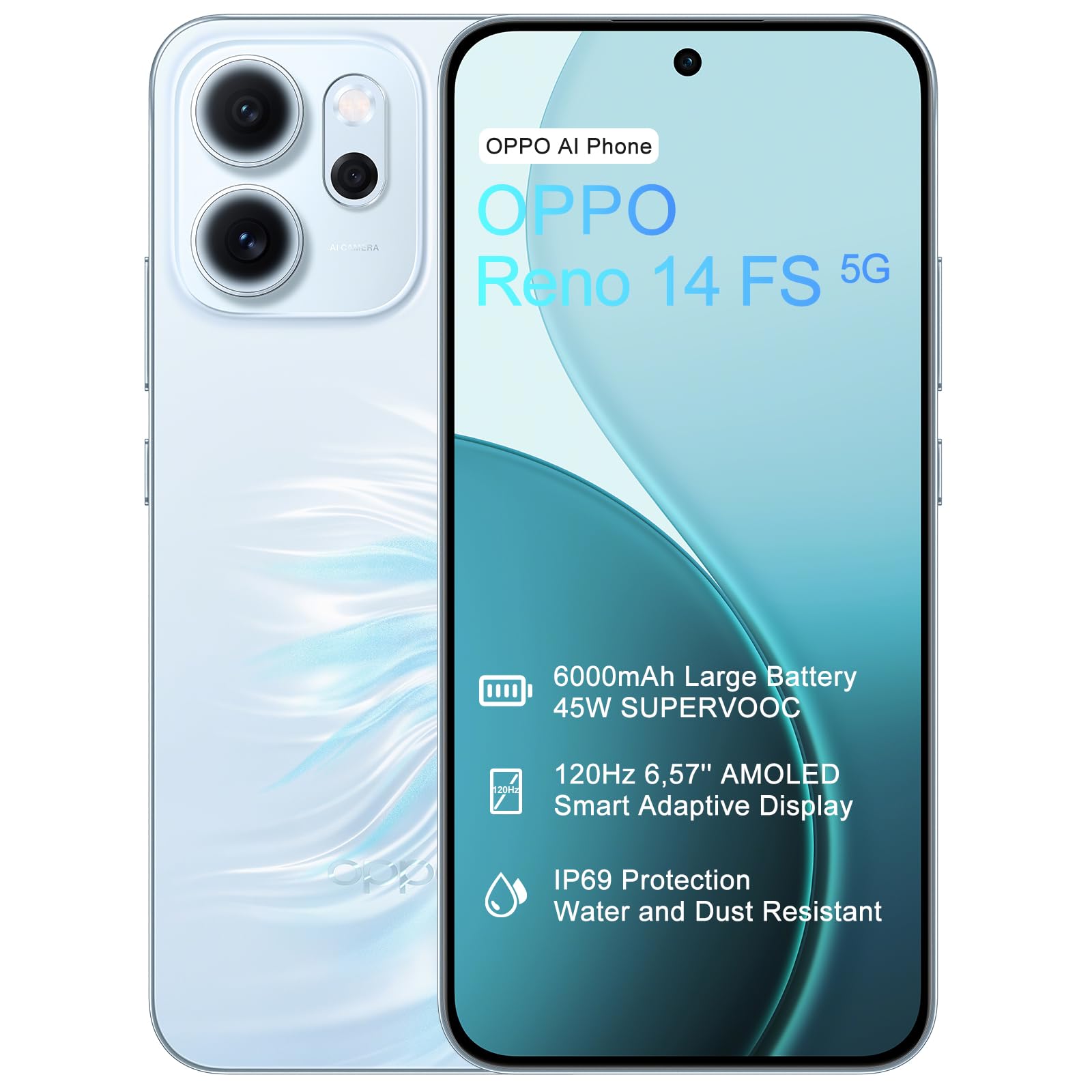 OPPO Reno14 FS 5G 12+512GB Smartphone ohne Vertrag, Simlockfreies